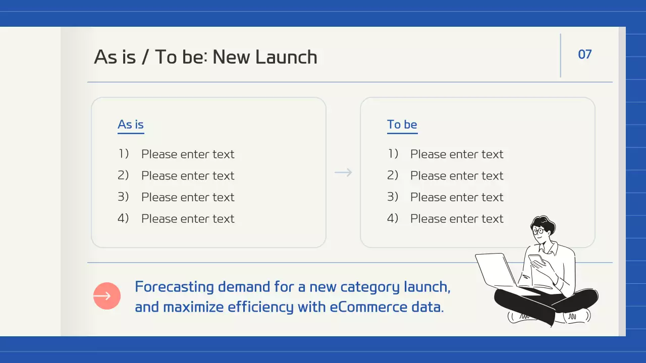파랑의 심플한 책 형태의 보고서