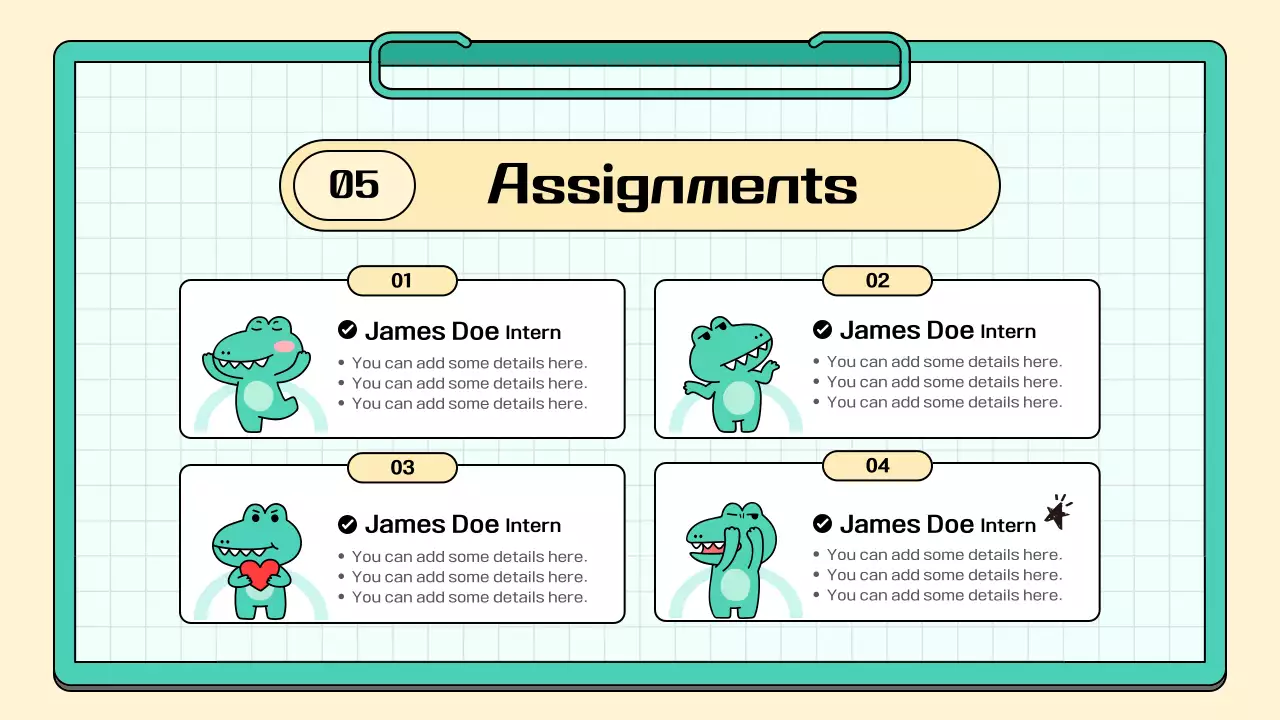 Green Cartoon Meeting Minutes Document Presentation