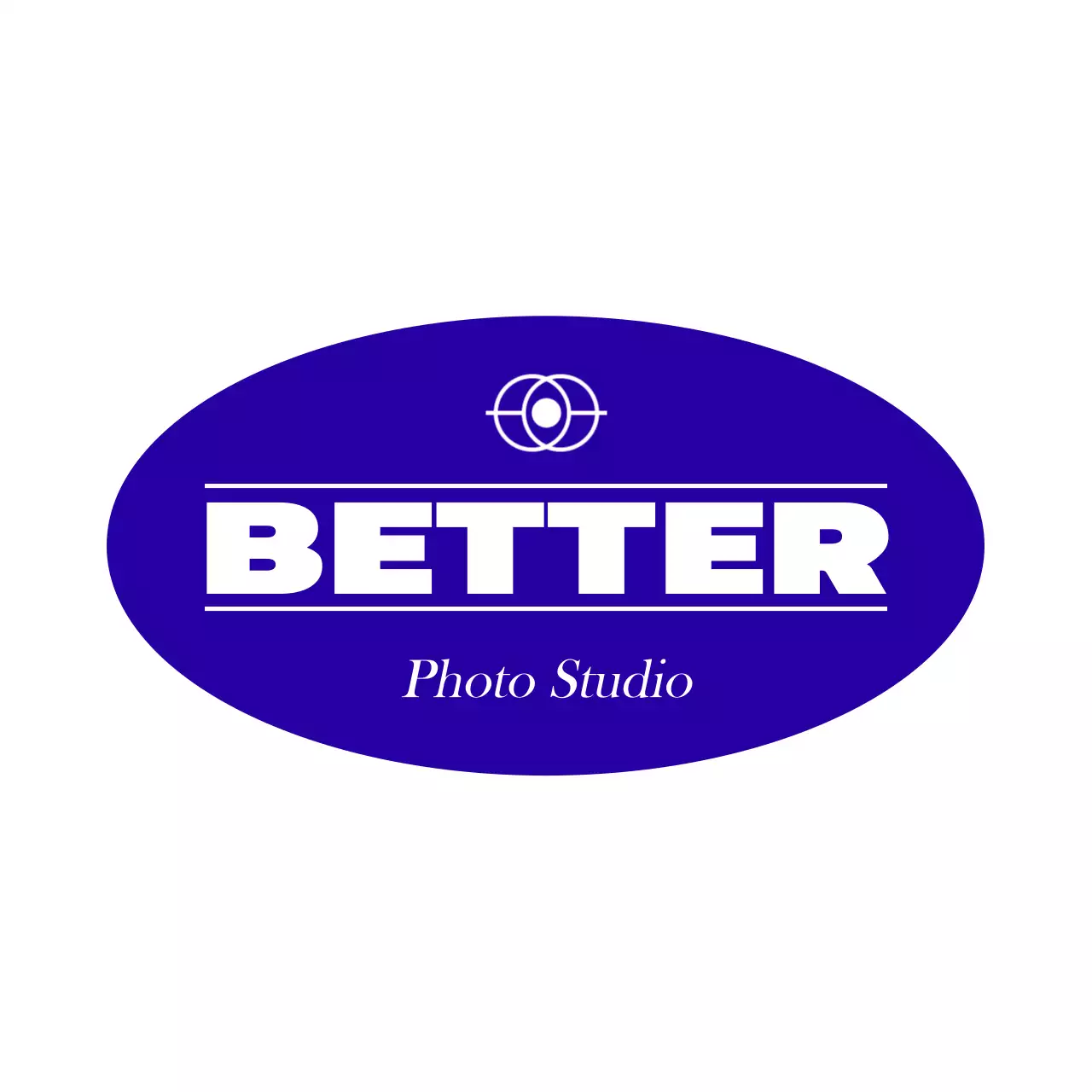 Simple Studio Point sign in blue