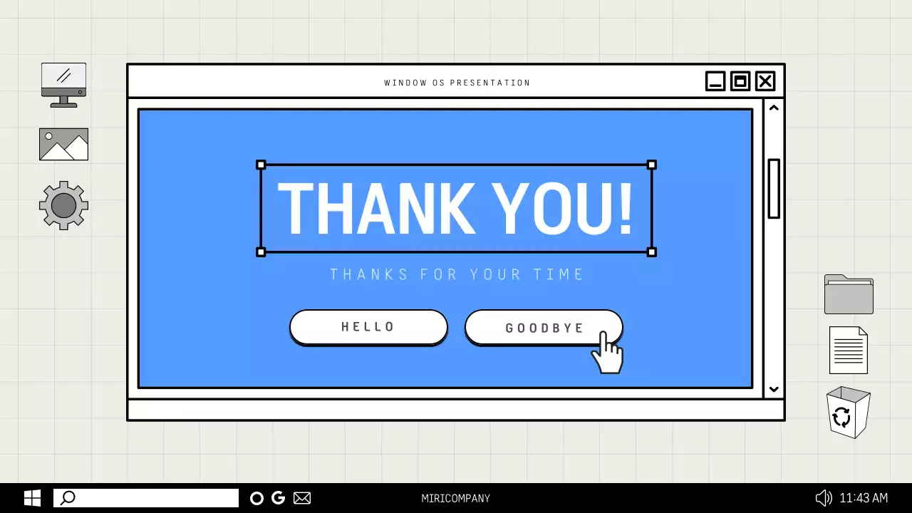블루 모던 데스크탑 프레젠테이션