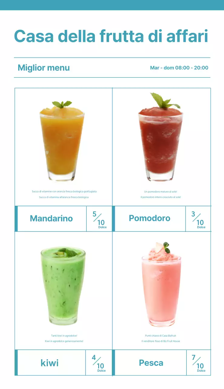 Promuovere il menu di un caffè con linee semplici