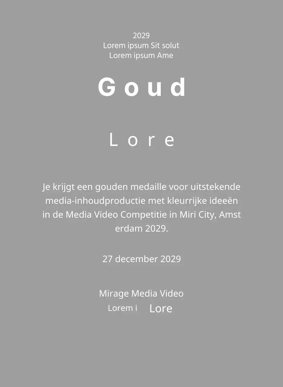 Winnende plaquettes voor een keurig wedstrijdconcept