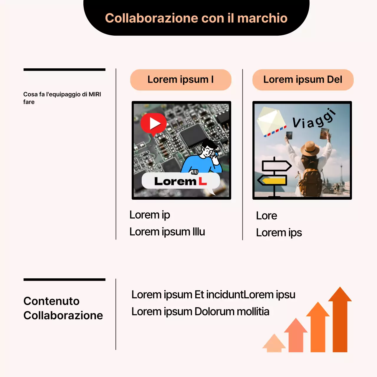 Una semplice scheda di reclutamento arancione e neraNews