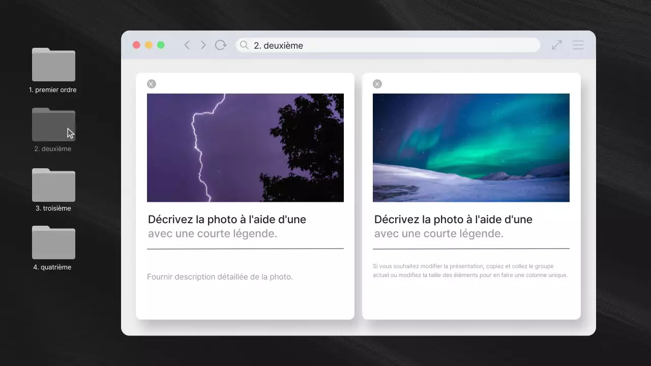 Proposition d'interface utilisateur moderne en noir
