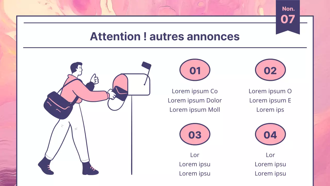 Un guide d'information sur le tourisme culturel moderne en rose et violet