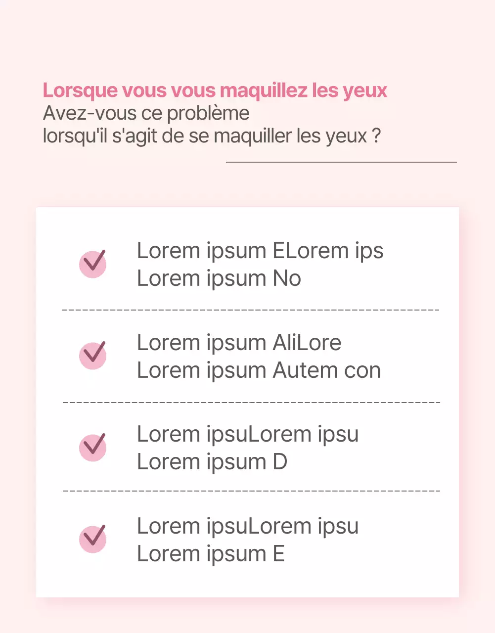 Promouvoir les cosmétiques dans des tons modernes de rose