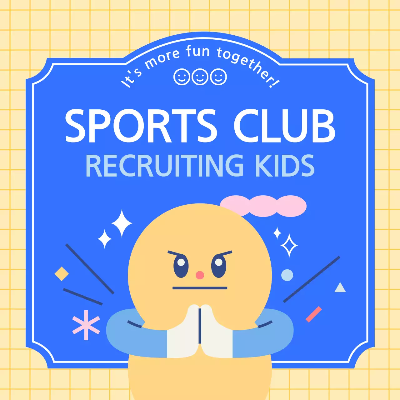 Blue Simple Sports Recruitment Social Media Post