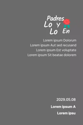 Caligrafía del Día de la Madre con ilustración de clavel rojo