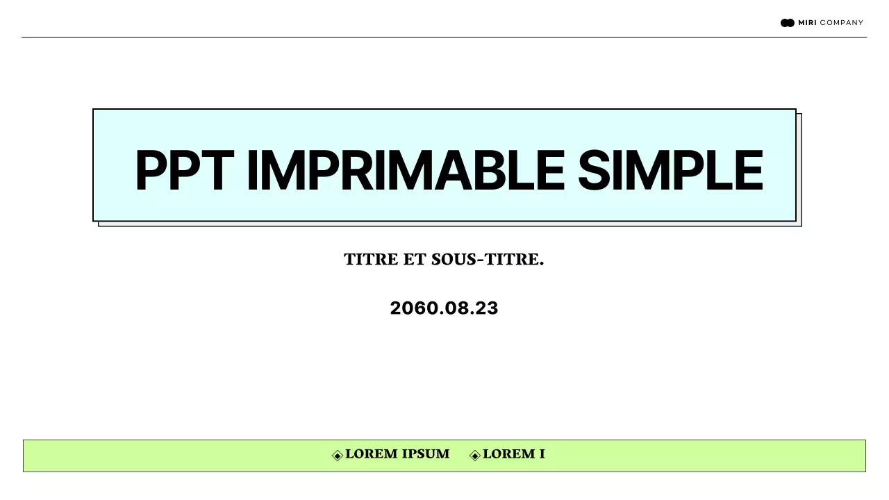 Un rapport imprimable simple en bleu clair et chartreuse