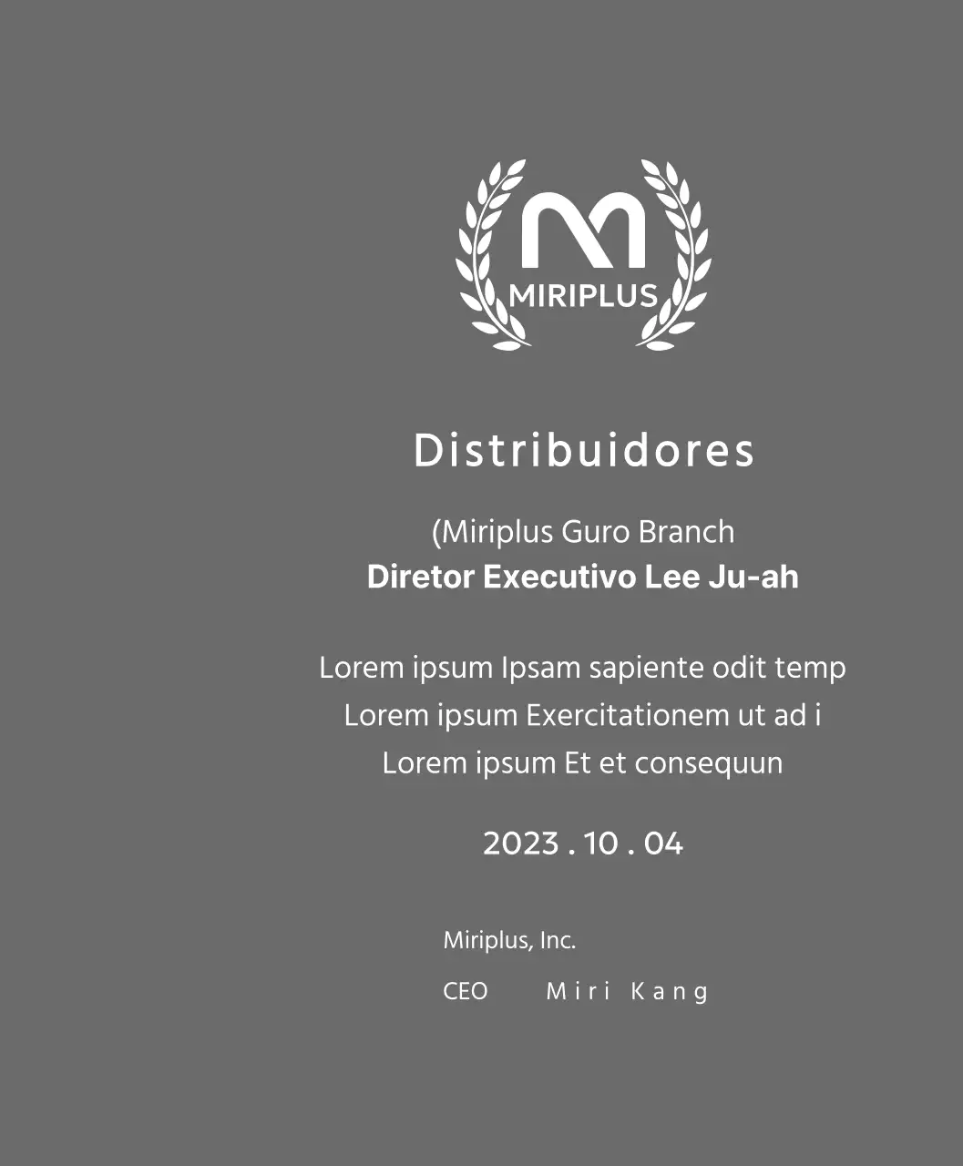 Placa de mérito com o logótipo da marca e coroa de louros no conceito Outstanding Dealer Award.