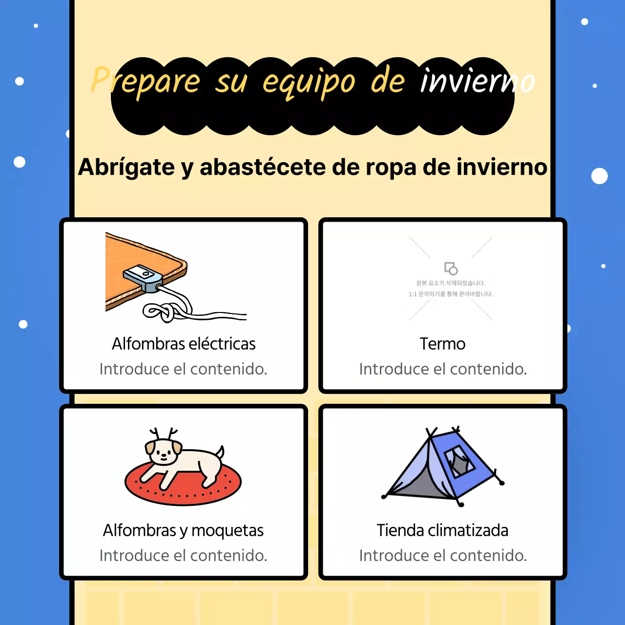 Una moderna guía de invernaje con fondo azul