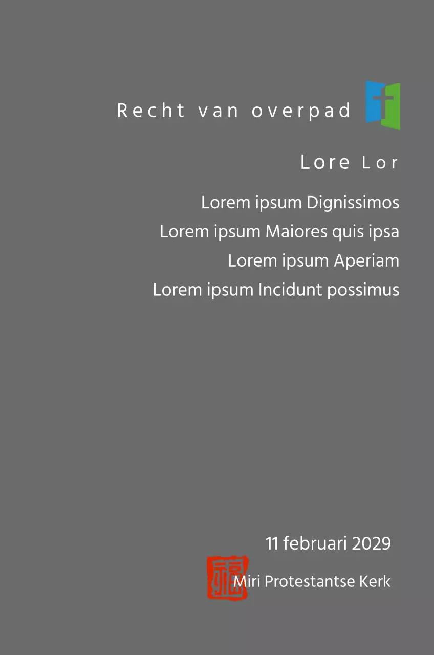 Plaquette met kerklogo concept