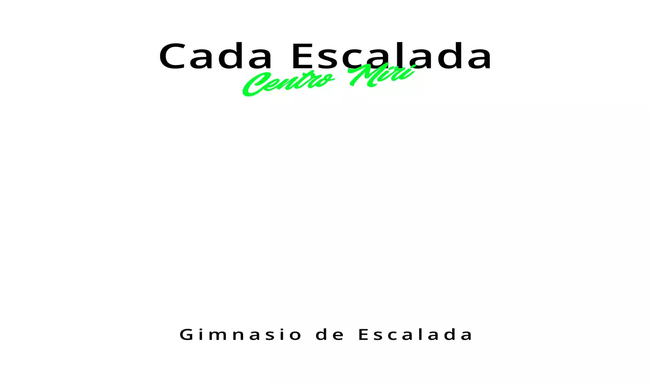 Diseño de promoción de escalada con un aspecto pulido