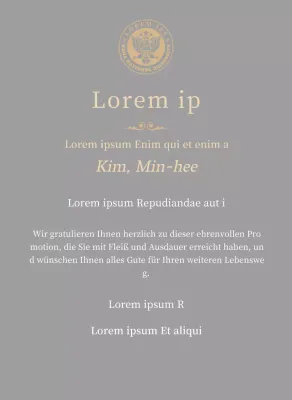 Luxuriöse Abschlussplakette mit Schullogo und Goldverzierung