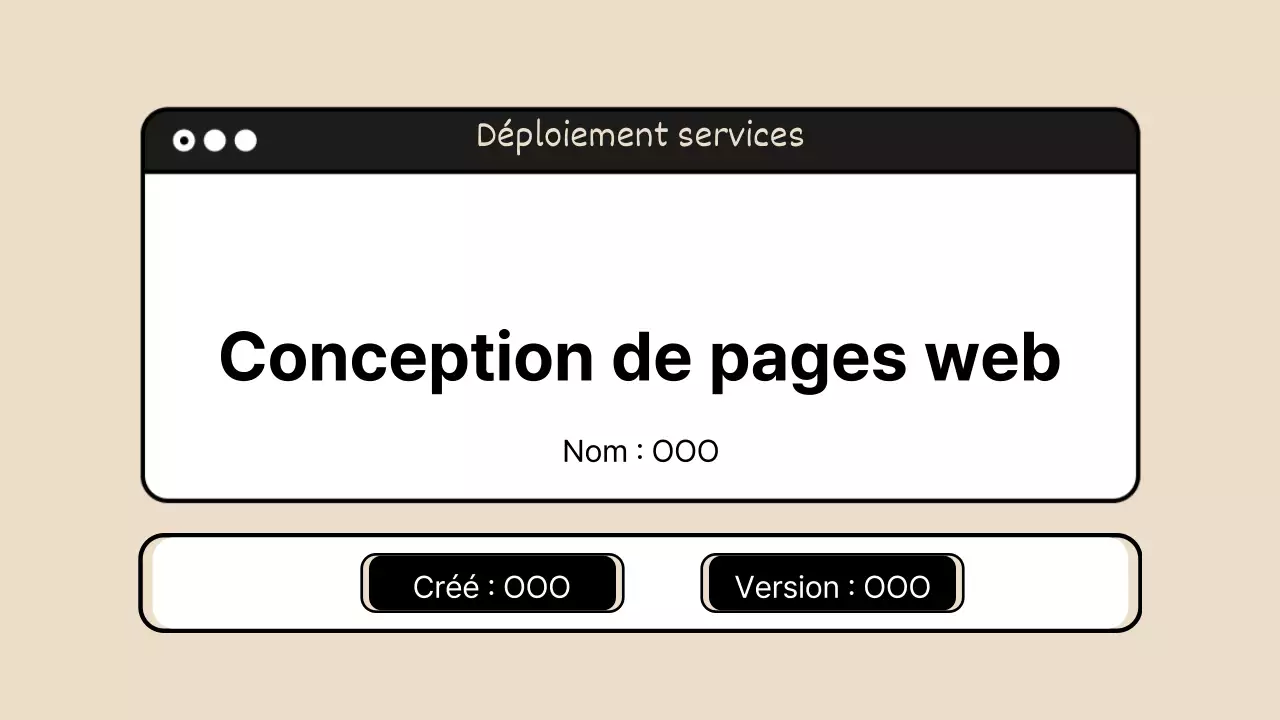 Un plan de page web simple en beige