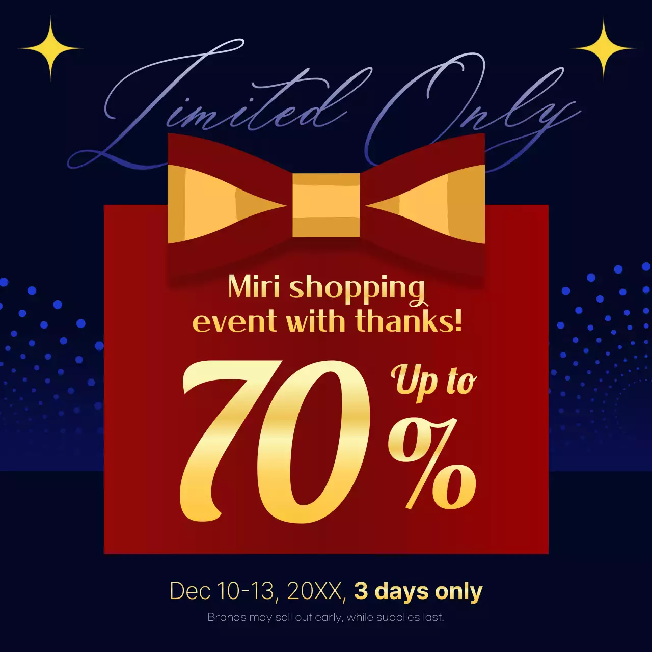 Red Elegant Shopping 프로모션 소셜 미디어 게시물