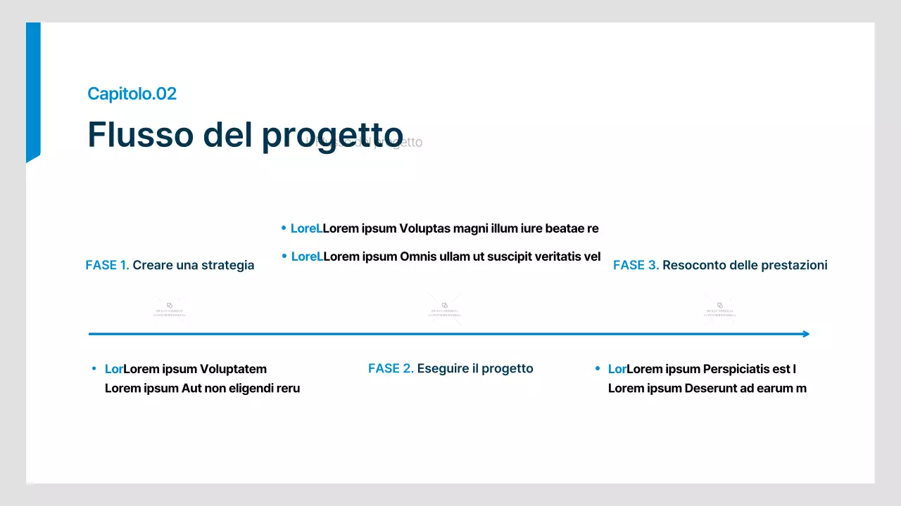 Piano aziendale semplice per impiegati in blu e blu