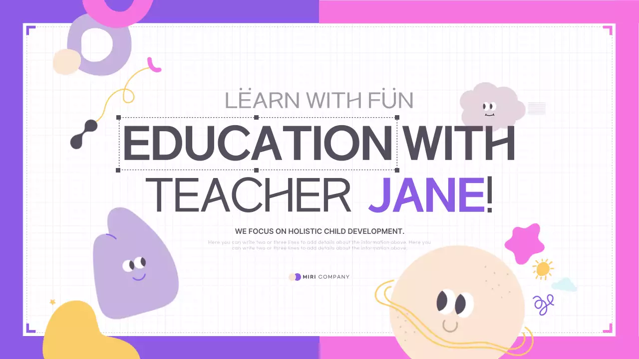 Pink Playful Education Guide Presentation