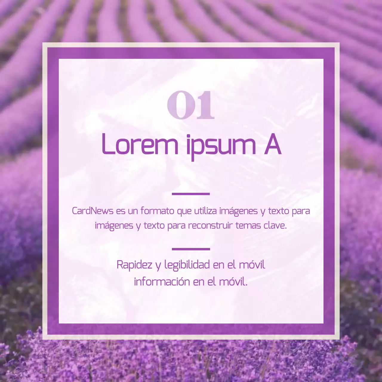 Un puesto de marketing minimalista en morado