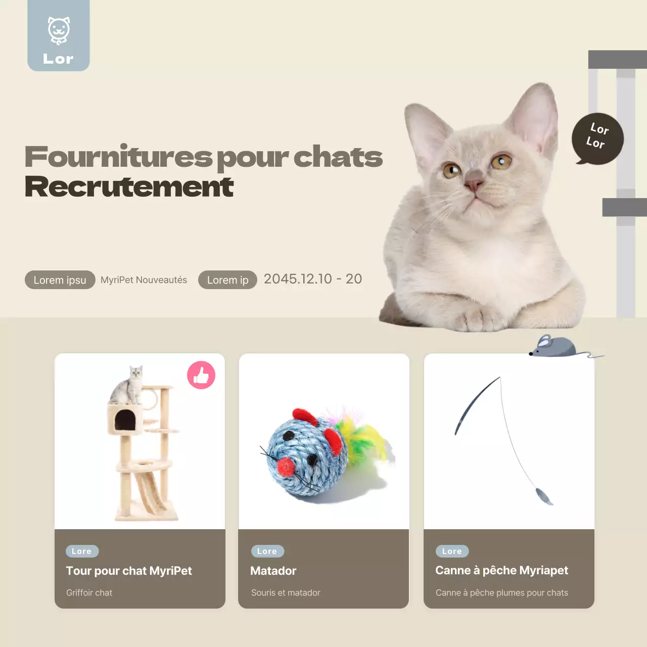 Promouvoir votre événement auprès de l'équipe d'évaluation de Yellow's Adorable Pet Supplies