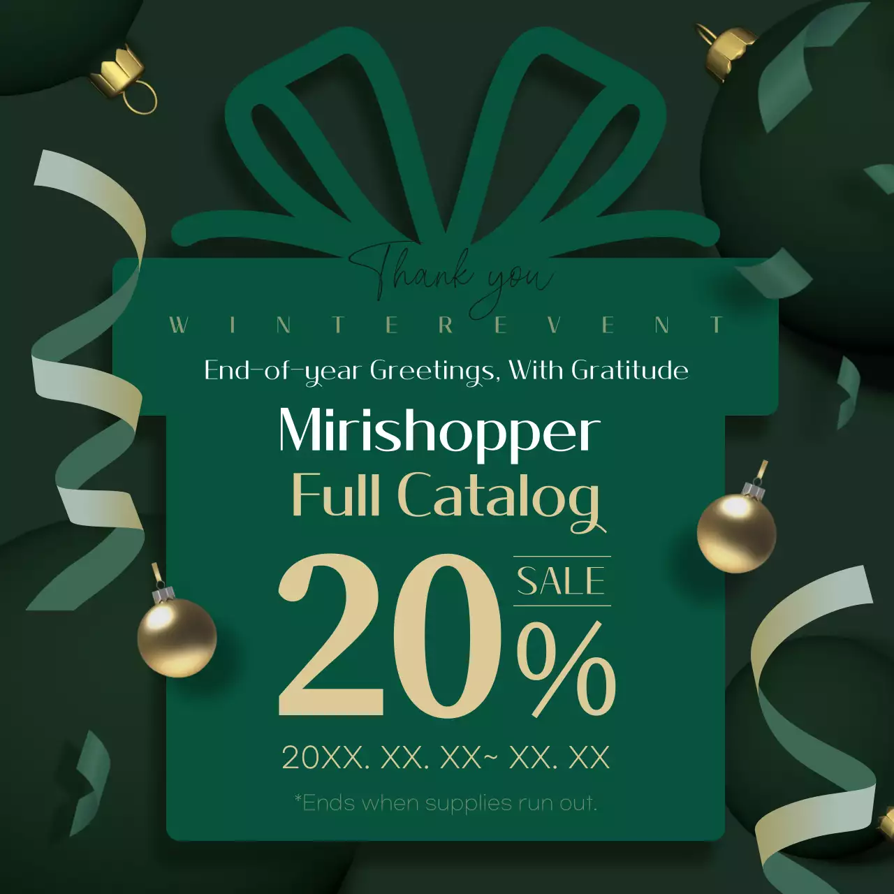 Green Modern Sale Promotion Social Media Post