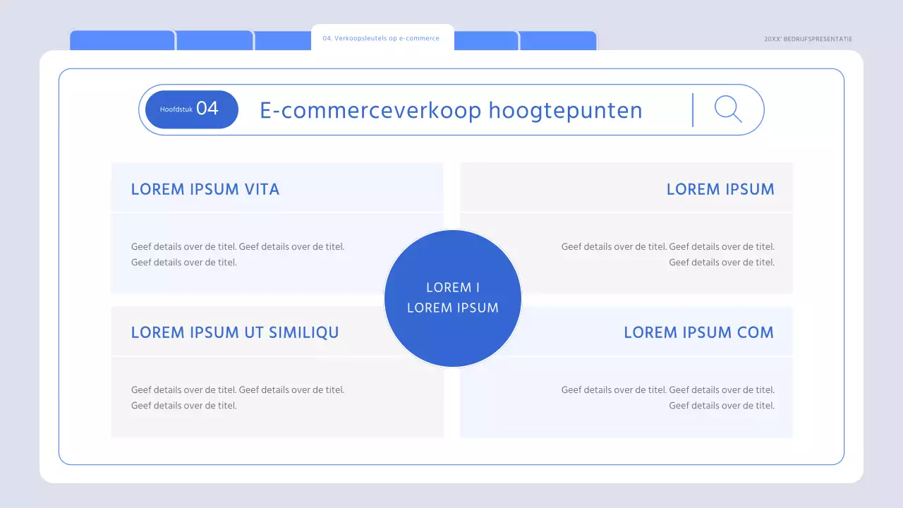 Een minimalistisch marktonderzoeksrapport in lichtblauw
