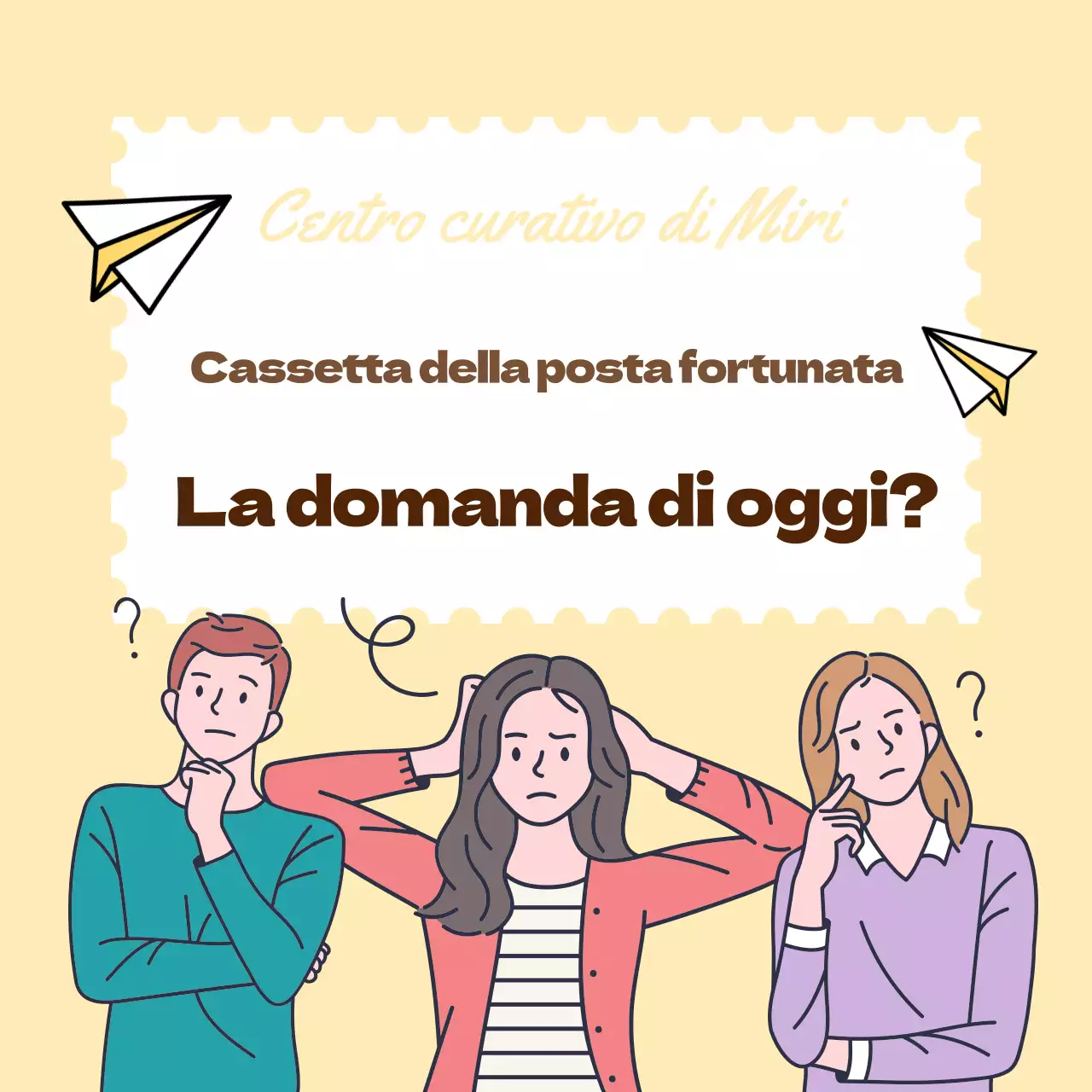 Promuovere il classico centro di cura giallo e rosa Centro per le preoccupazioni