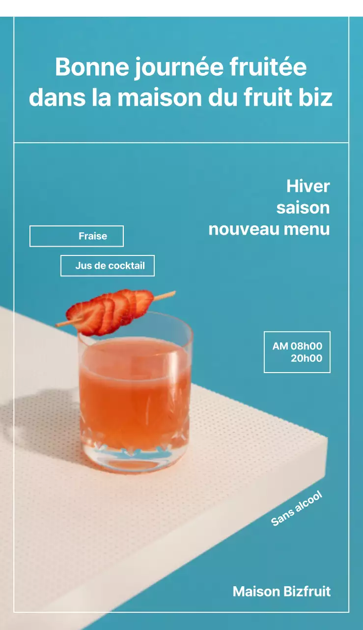 Promouvoir un menu de café aux lignes simples