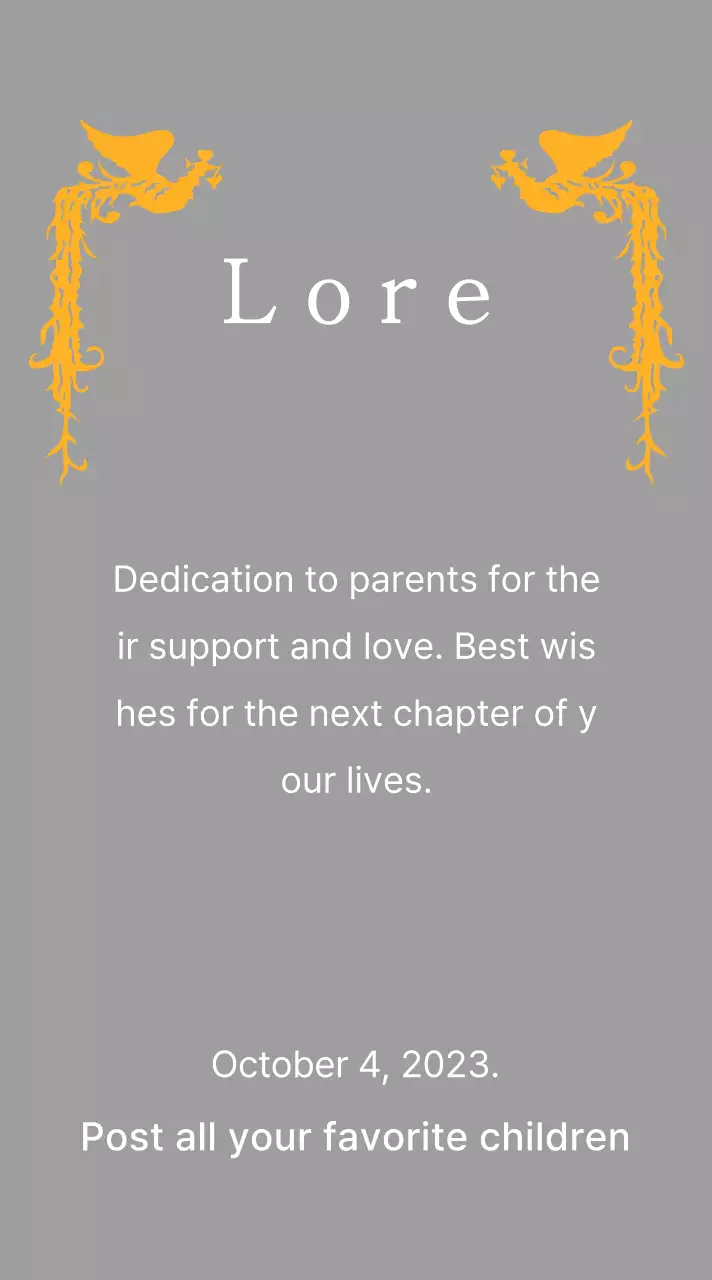 Mother's Day themed thank you plaque with a phoenix illustration