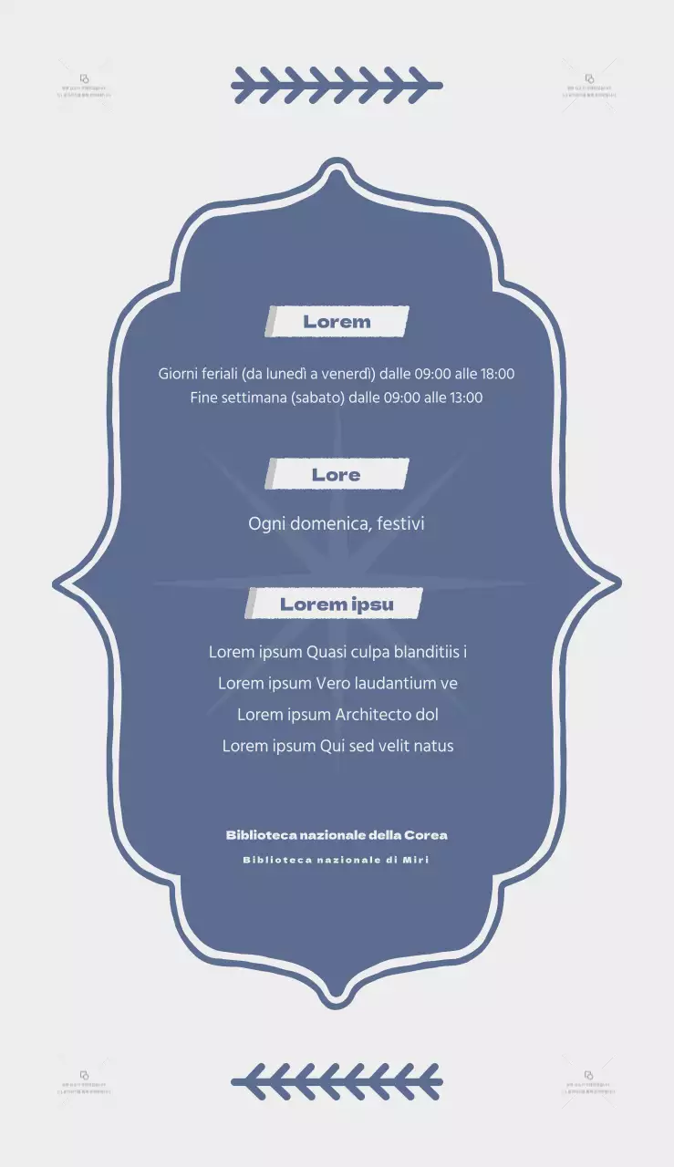 Una guida semplice e classica per la biblioteca in grigio e blu