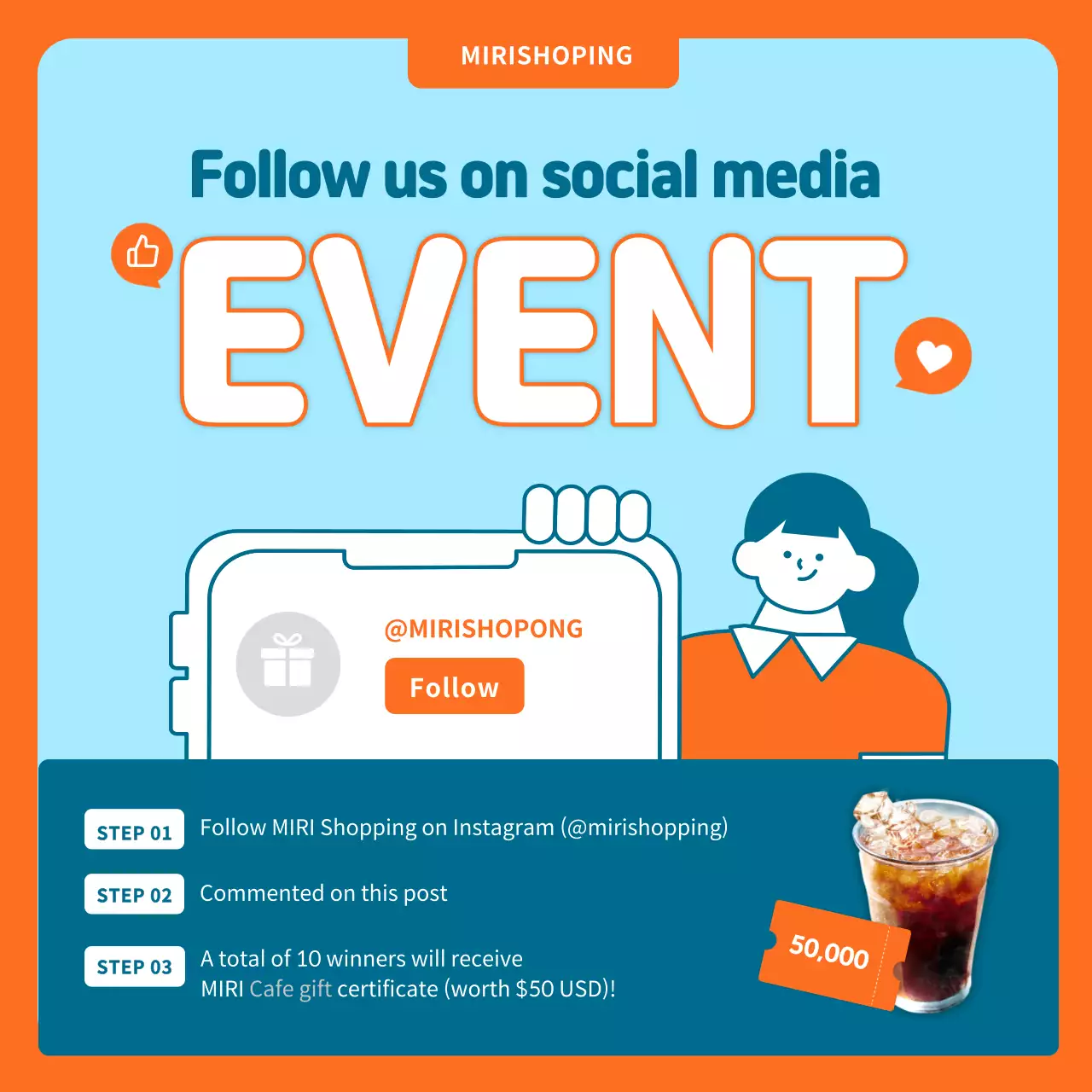 Orange Trendy Promotion Social Media Post