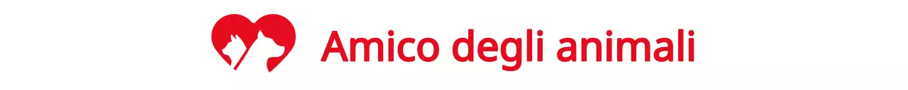 Promozione di un evento con il concetto di associazione animalista in rosso.