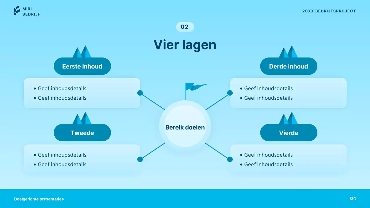 Eenvoudige zakelijke presentaties in blauw