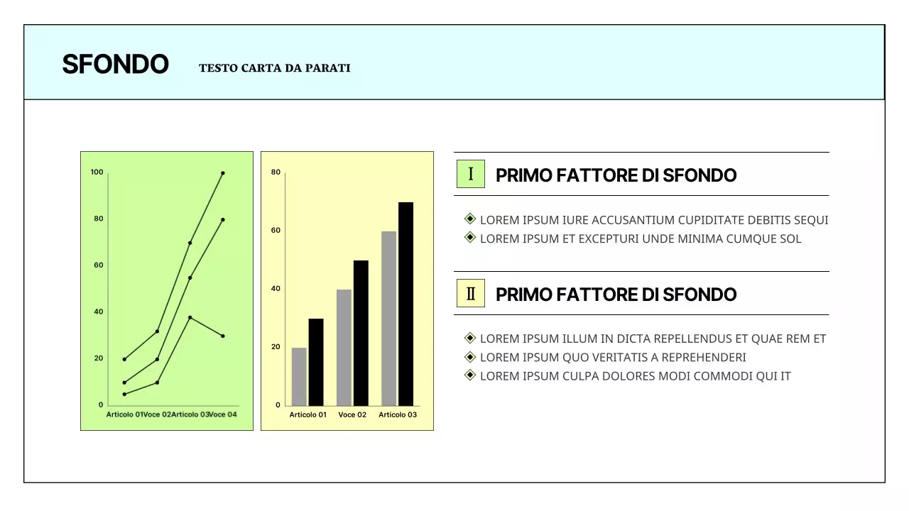 Un semplice report stampabile in azzurro e chartreuse