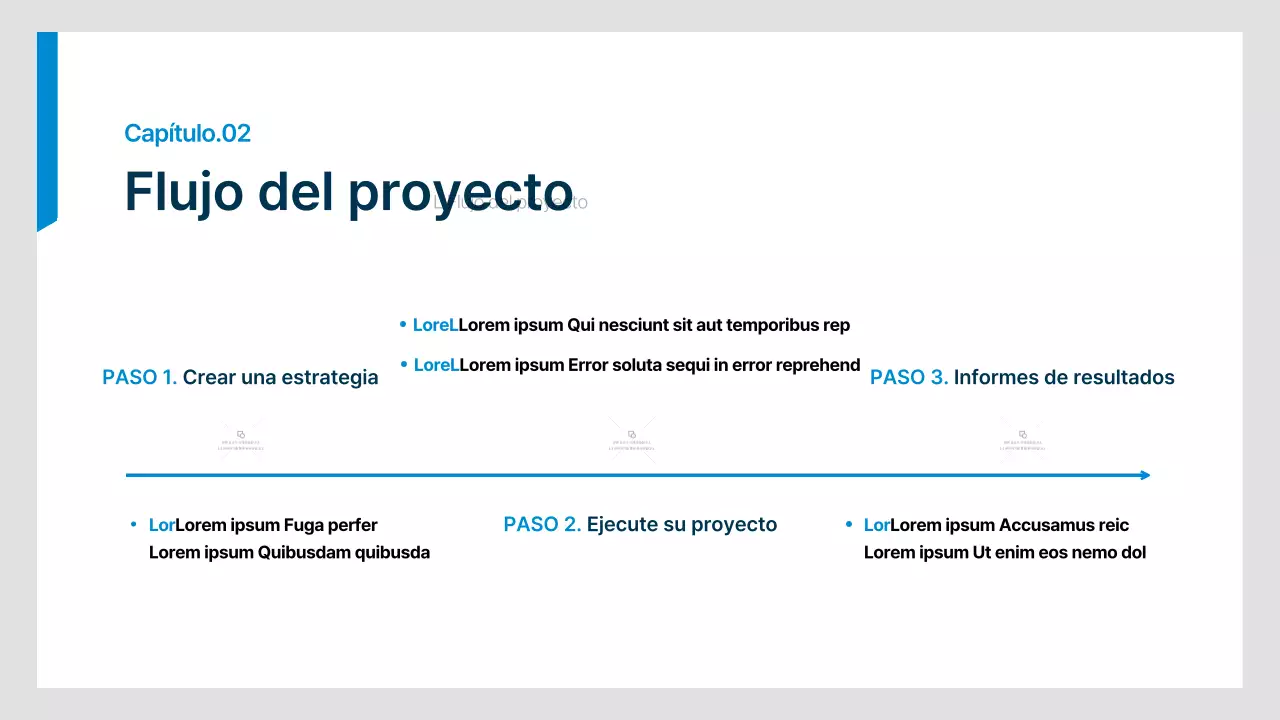 Plan de negocio sencillo de oficinista en azul marino y azul