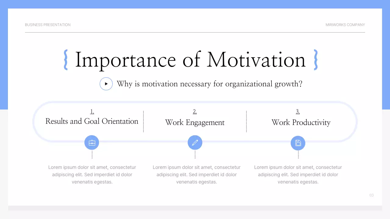Blue Professional Motivation Presentation