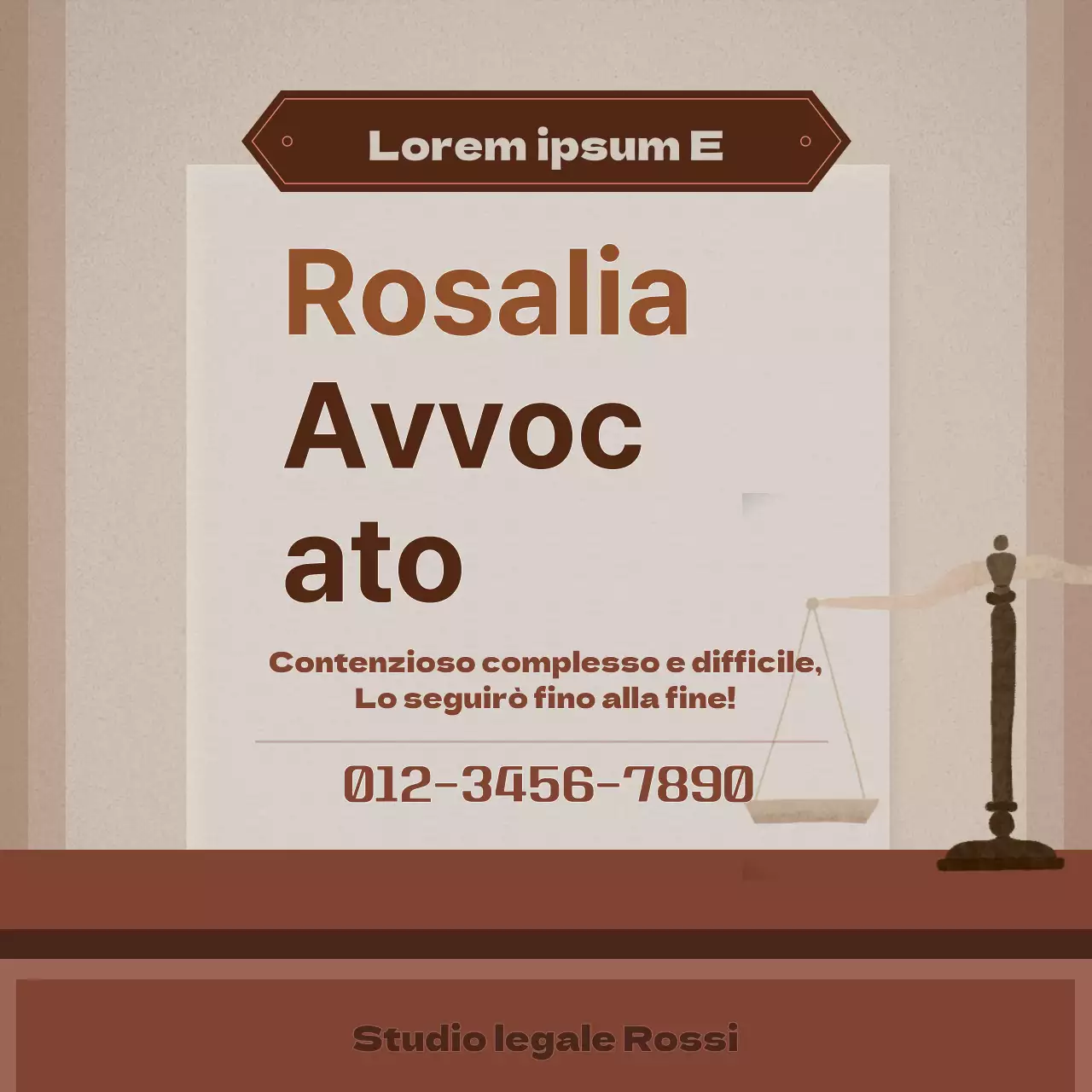 Promuovere un semplice studio legale in beige e marrone