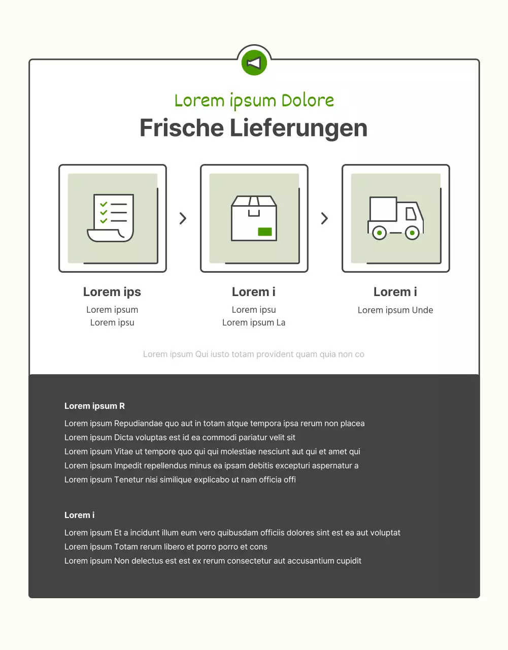 Förderung des Verkaufs von grünem und graubraunem Grundkohl