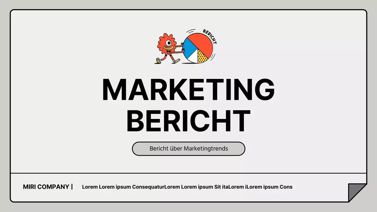 Ein einfacher Marketingbericht in Grau und Weiß