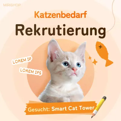 Anzeige für eine süße orangefarbene Schnupperveranstaltung