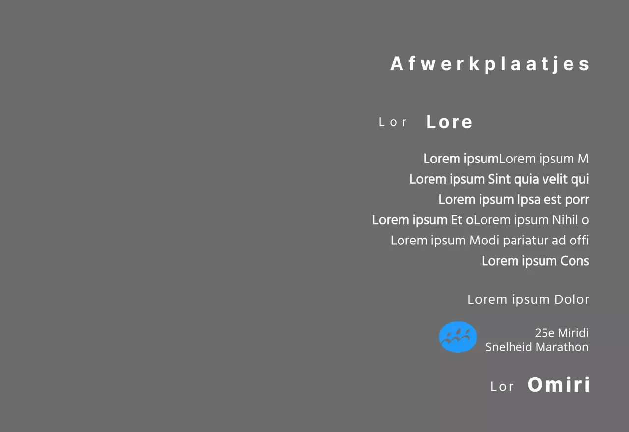 Marathon concept finisher plaquette met eenvoudig logo