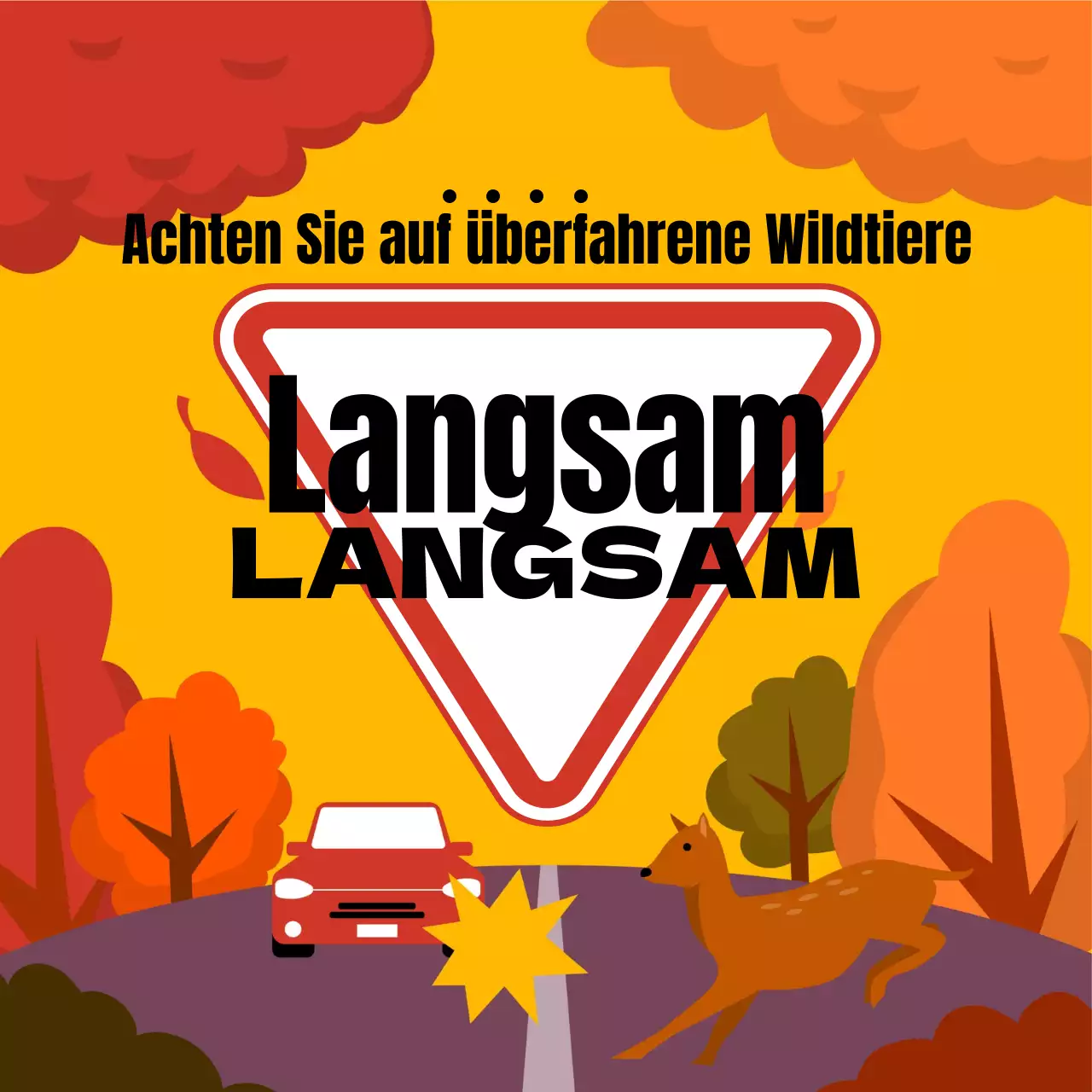 Ein Leitfaden für die Sicherheit von Wildtieren in Orange und Gelb