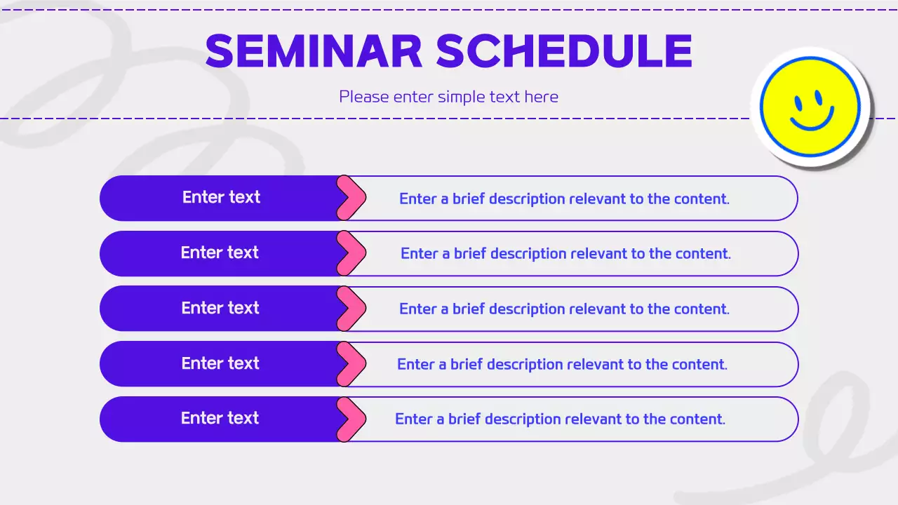 Colorful Trendy Marketing Schedule Presentation