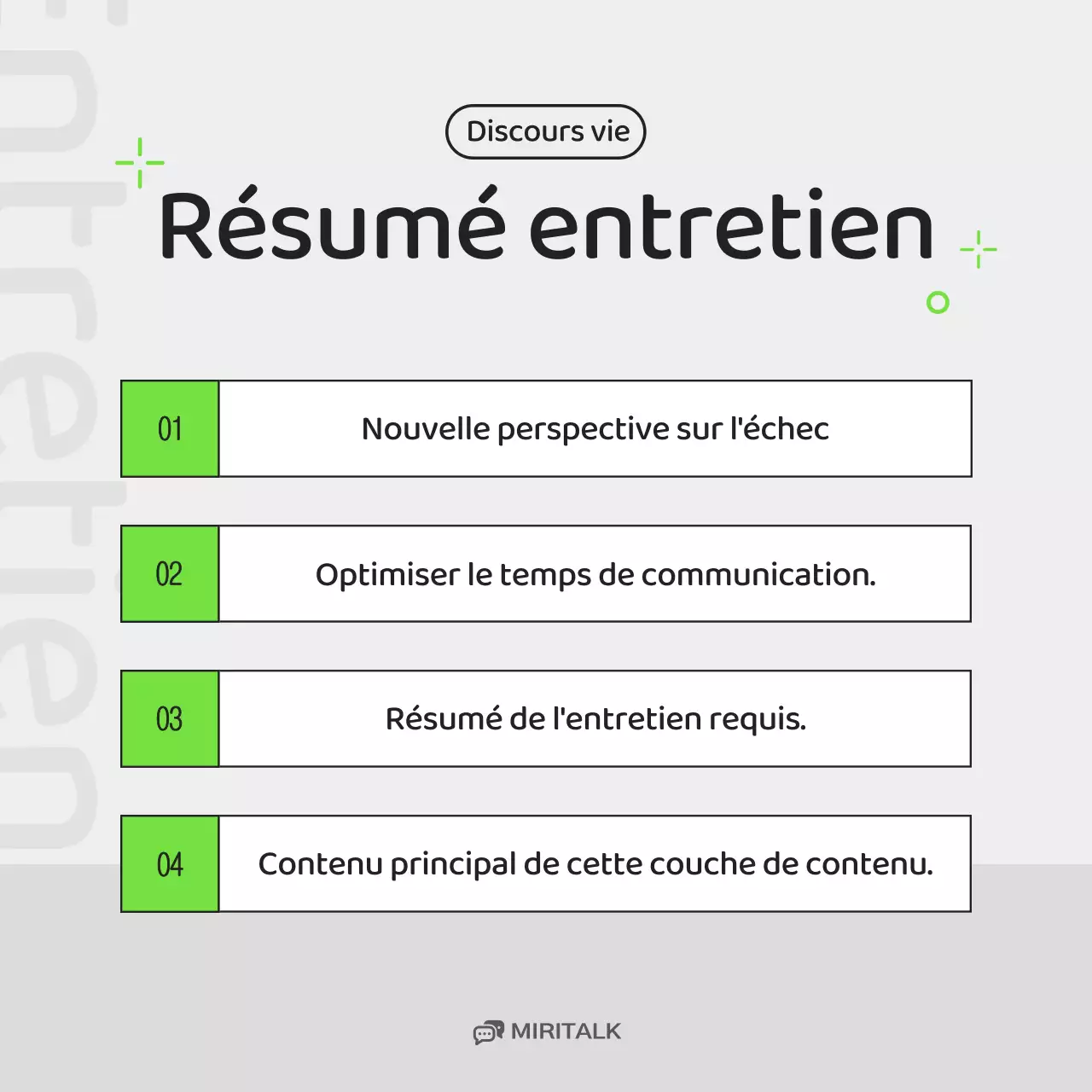Un portrait d'entreprise simple, un poste d'interview en chartreuse et gris