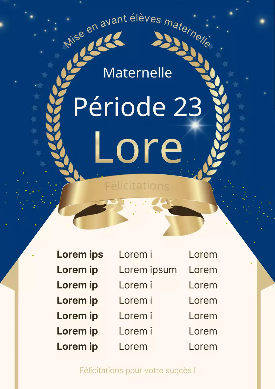 Promouvoir votre liste d'acceptation de l'université de luxe or et bleu