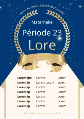 Promouvoir votre liste d'acceptation de l'université de luxe or et bleu