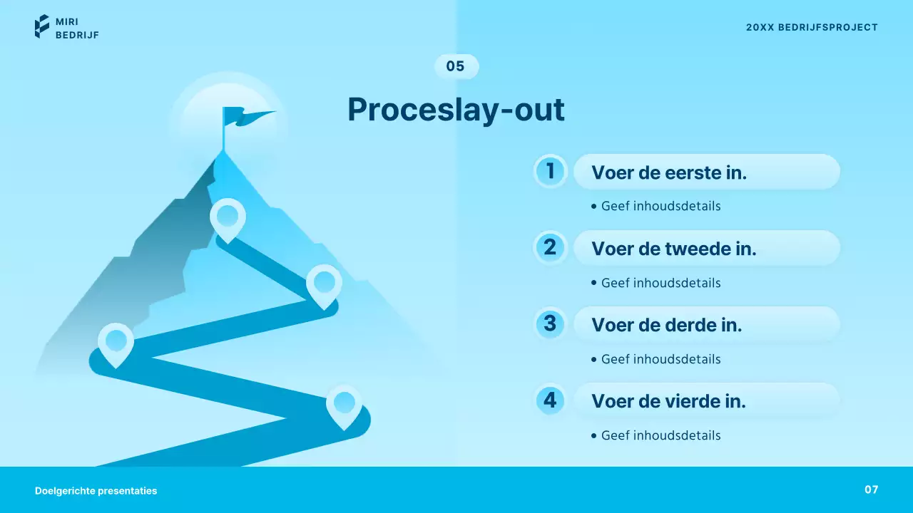 Eenvoudige zakelijke presentaties in blauw