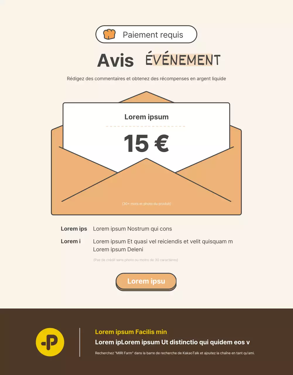 Promouvoir la vente d'un collier de base en crochet orange et beige