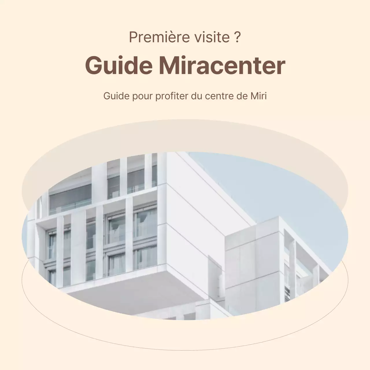 Guide de l'utilisateur pour un centre simple sur fond ivoire