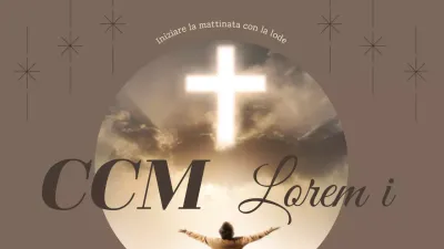 Semplice post di copertina della playlist di inni cristiani in marrone e beige